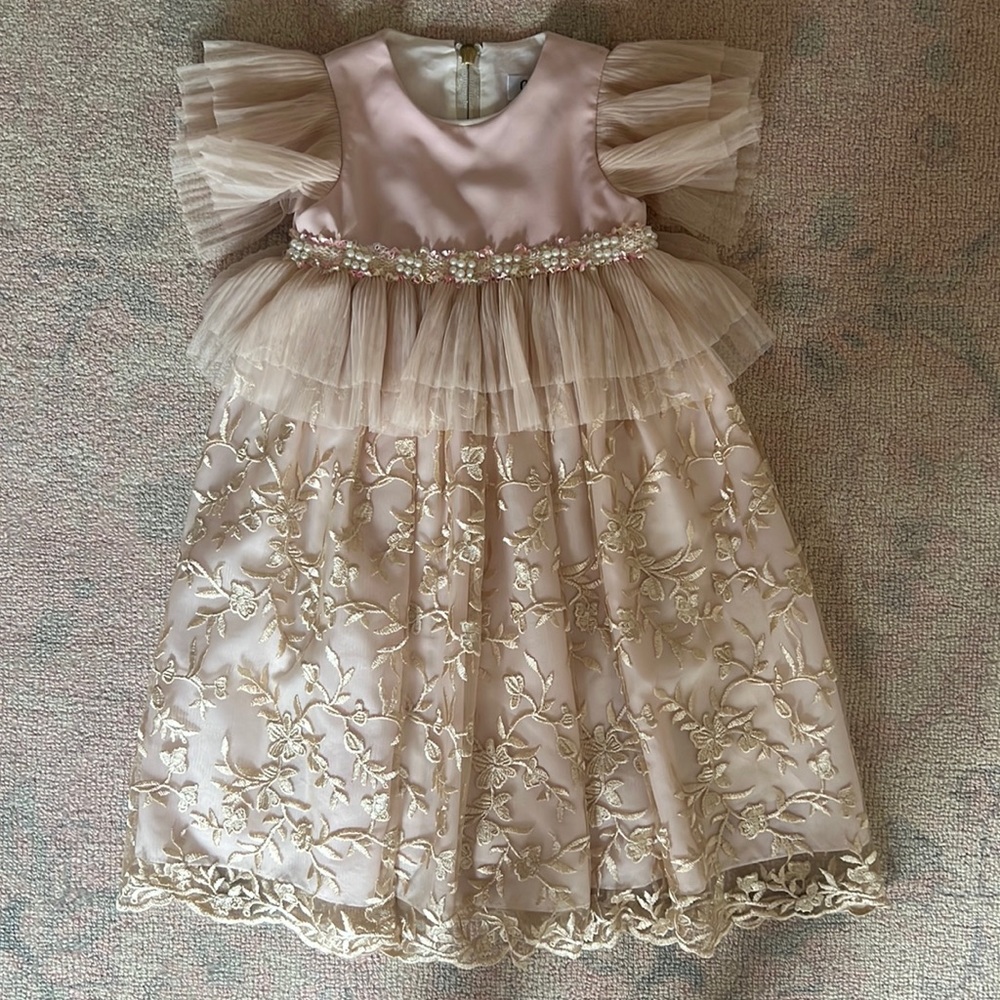 Graci size 24 months gorgeous tulle dress with pearl detailing